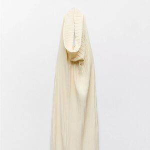 Zara Cream Pleated Halter Dress